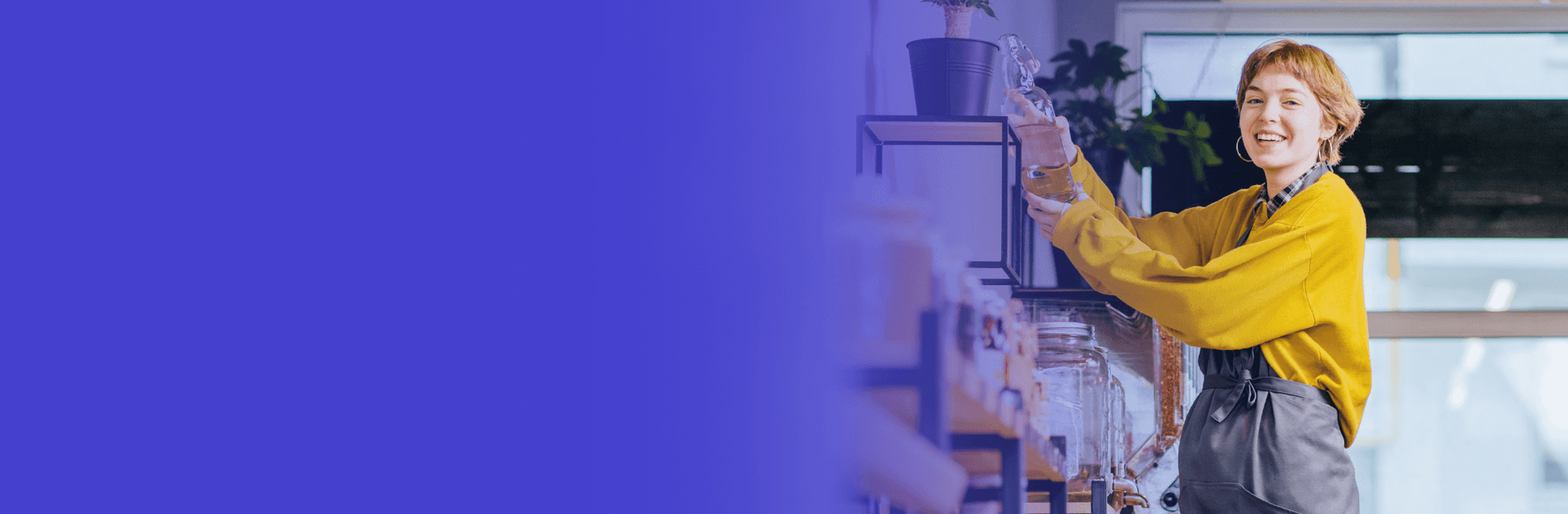 A woman working in retail